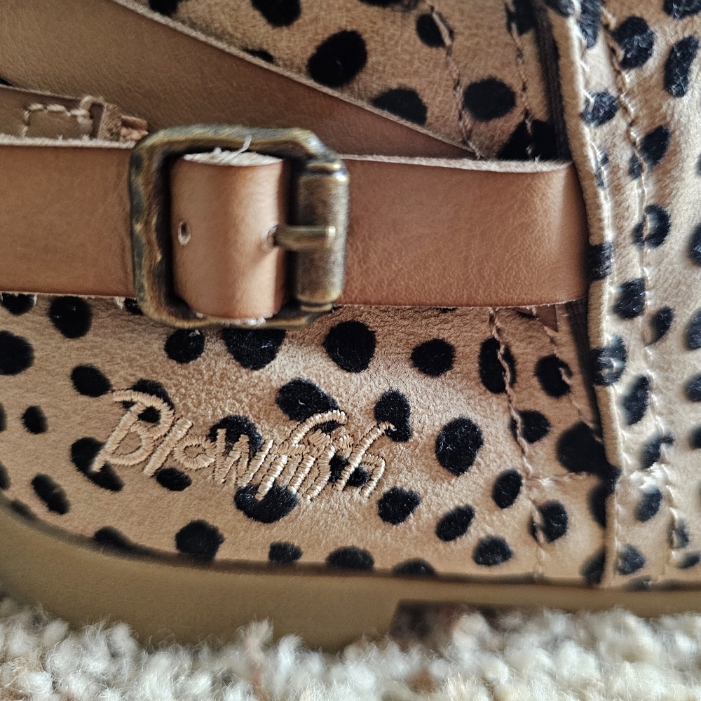 NEW! Blowfish Spotted Tan & Black Ankle Boots - Girls Size 11 - Picture 7 of 7